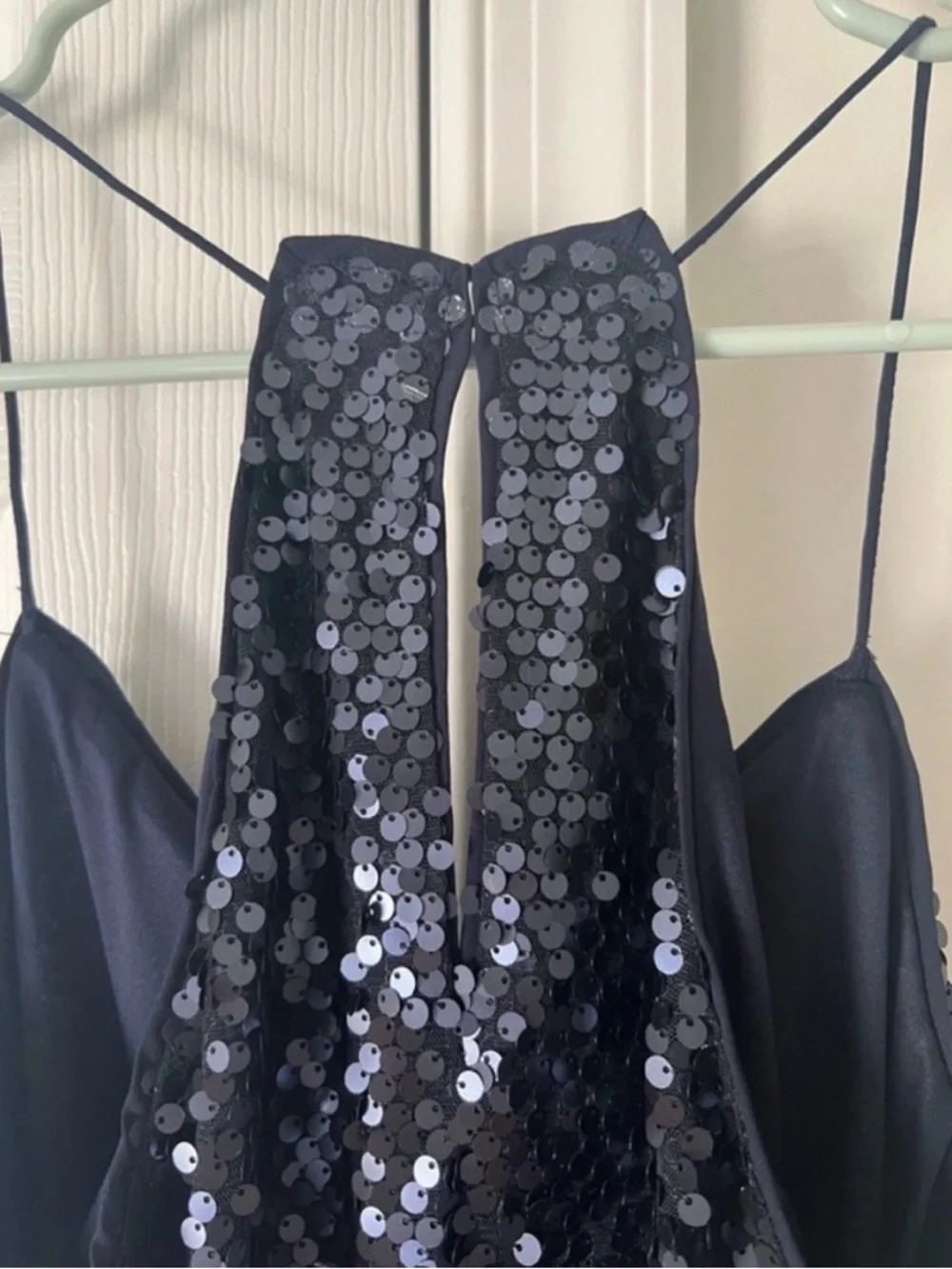 Express Navy Sequin Mini Dress XS Party Cocktail Holiday New Years - Picture 3 of 6